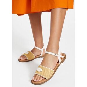 GUESS Women's Natural Moores Raffia‎ Sandals, Size 8, NWOT